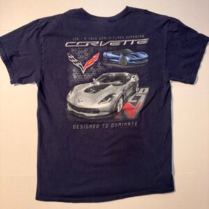 Vtg Chevrolet Chevy Corvette C7 Z06 Classic Super Car Y2K Tshirt Men’s Large